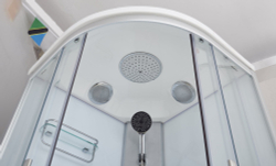 Душевая кабина Imwei XDS-09FW, 90 x 90 см, средний поддон, с крышей, стекла матовые, профиль серебристый 