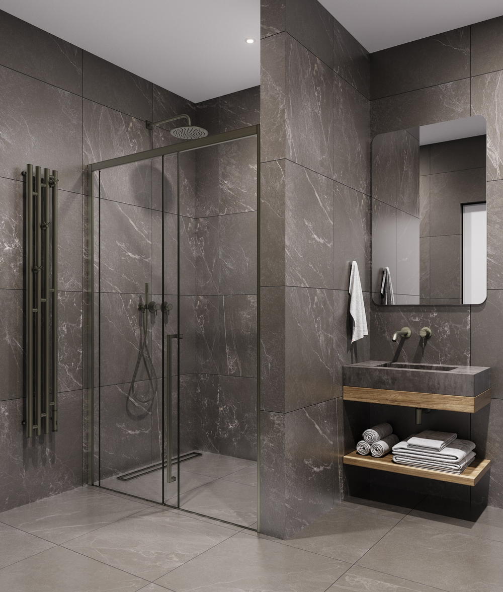 Душевая дверь в нишу Timo T50L/T50R, 140*200 см, левая/правая, стекло прозрачное, профиль никель 