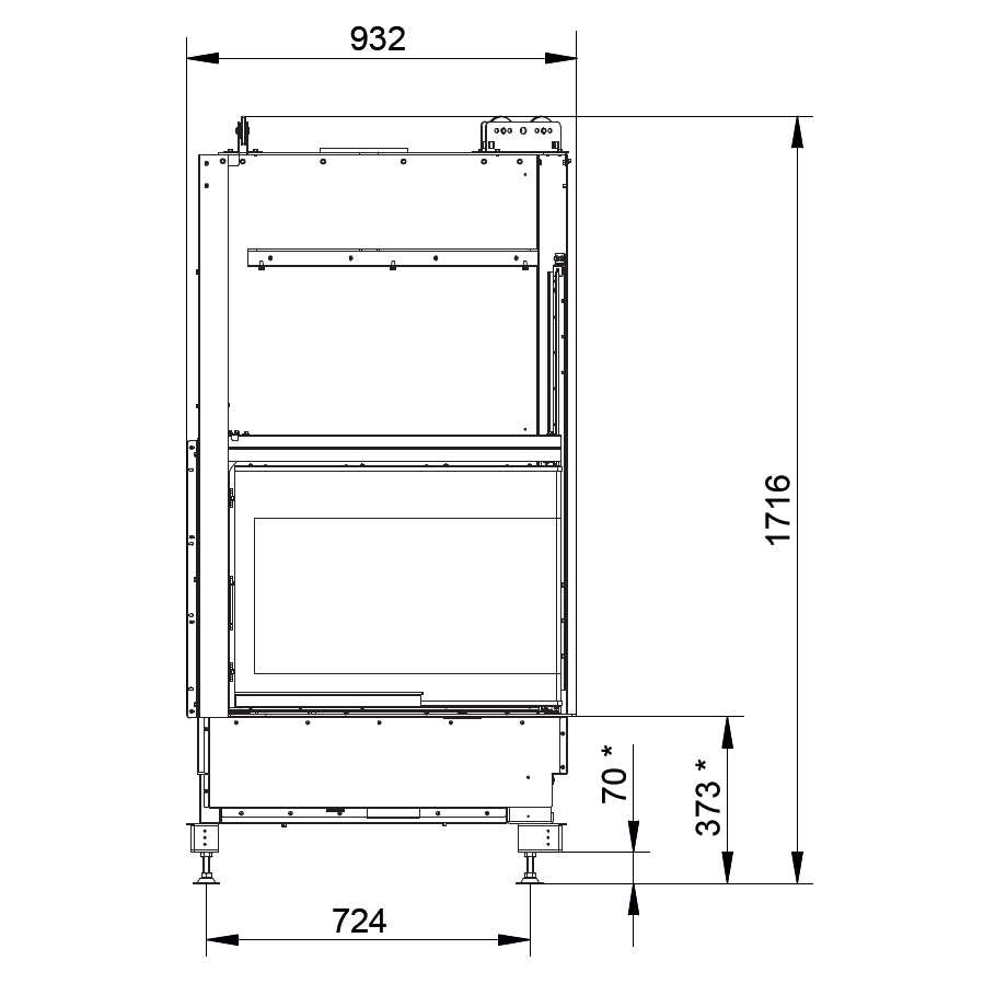 Каминная топка Palazzetti Ecomonoblocco WT 66L N11 