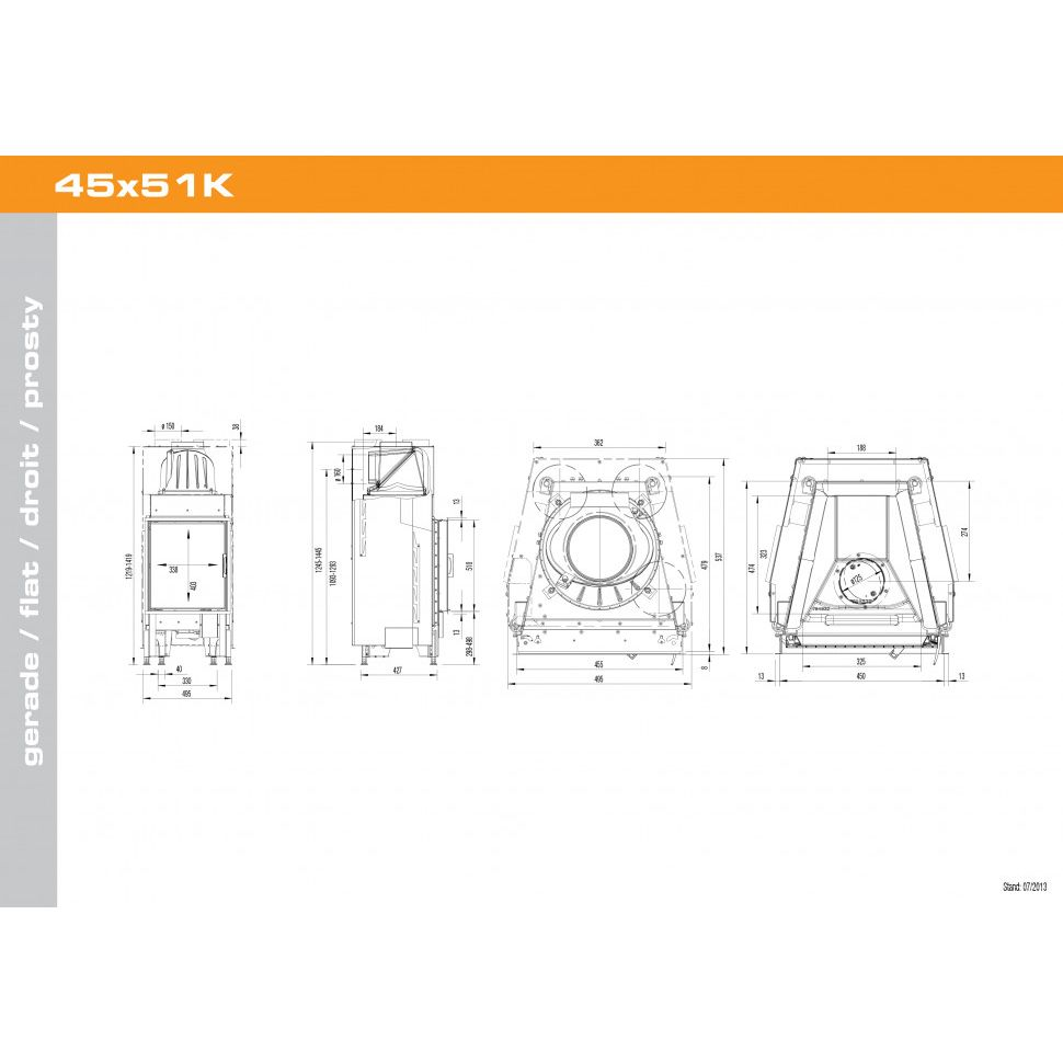 Каминная топка Austroflamm 45x51 К 