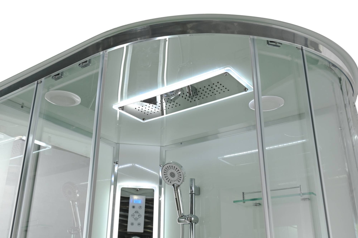 Душевая кабина AvaCan A2912LLED/A2912RLED 78235/78237, 120 x 90 см, с LED подсветкой, с крышей, поддон низкий, левая/правая, стекло прозрачное, профиль хром 
