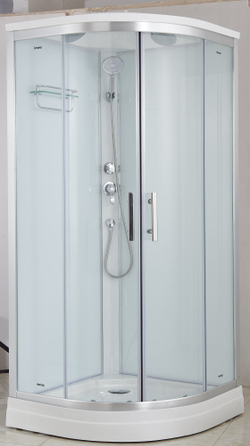 Душевая кабина Imwei XDL-09H, 90 x 90 см, средний поддон, с крышей, стекла прозрачные, профиль серебристый 