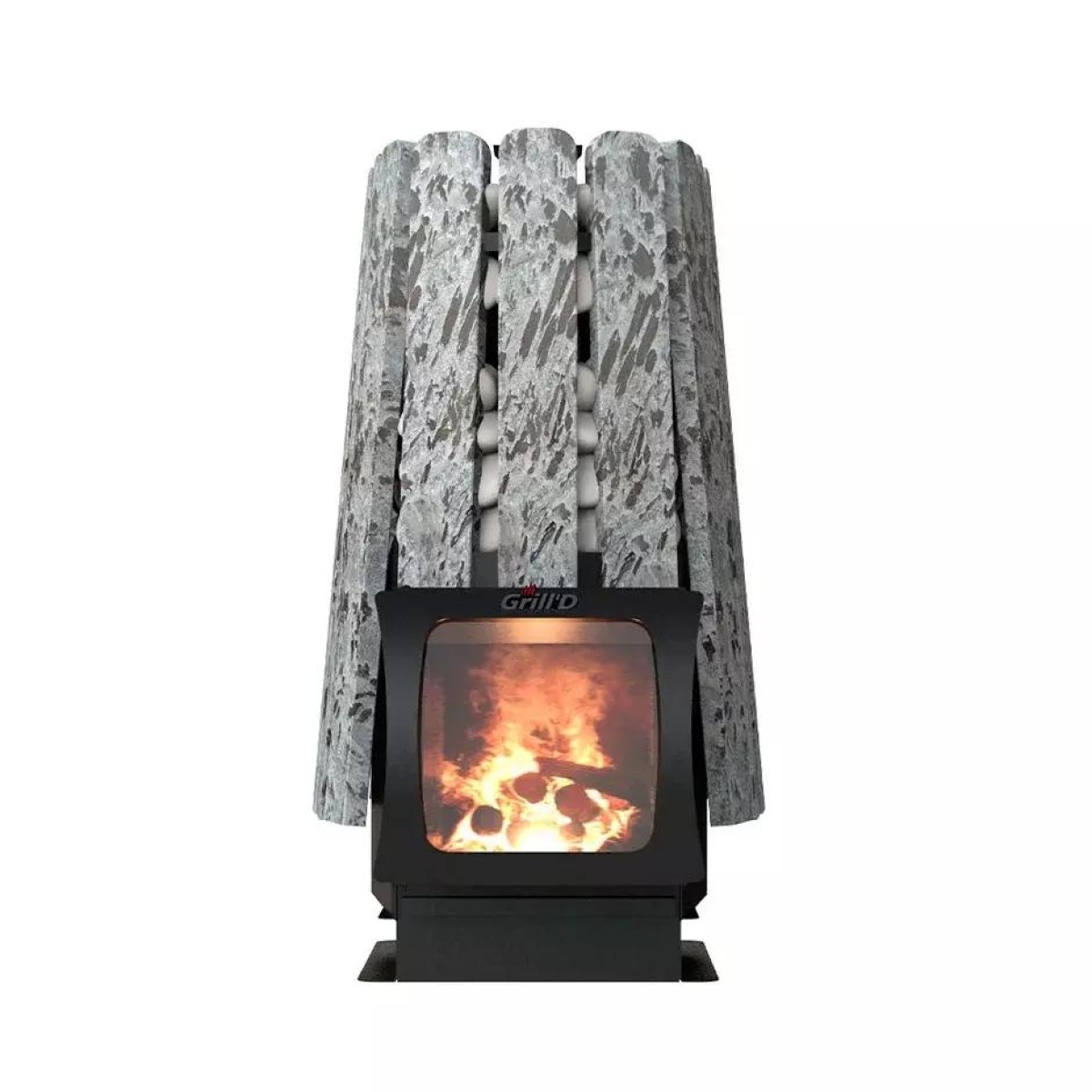 Дровяная печь для бани Grill’D Cometa Vega 450 Short Max Stone (Серпентинит) 
