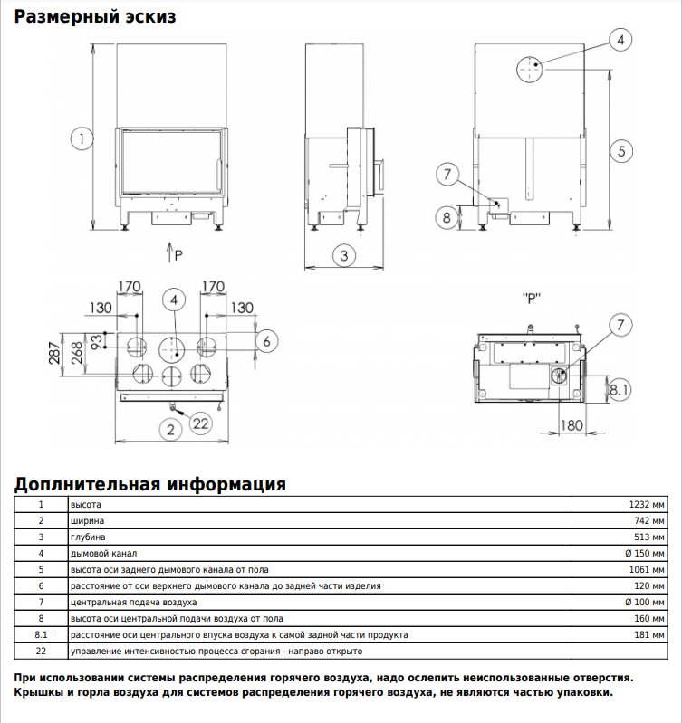 Каминная топка Pegas 