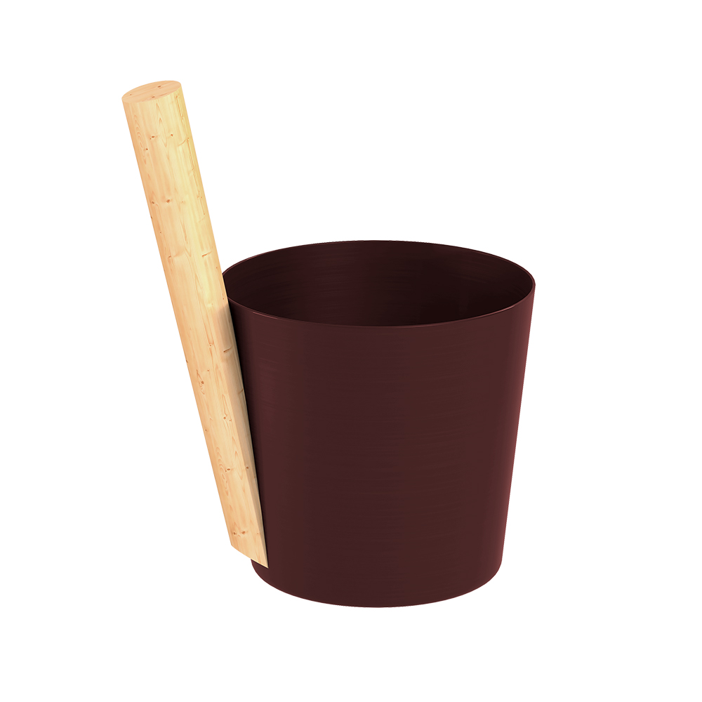 Шайка EVEREST 5л, алюминий DARK BROWN (TG-46) 
