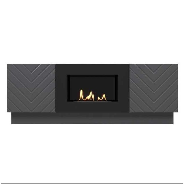 Тумба с биокамином Firelight BFP/P-1400V графит 
