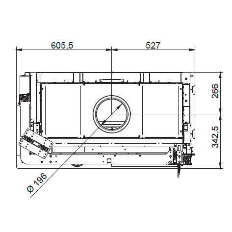 Каминная топка Palazzetti Ecomonoblocco WT 86L N13 