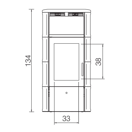 Печь FLAMMA 14 CS BIANCO PANNA (EdilKamin) 