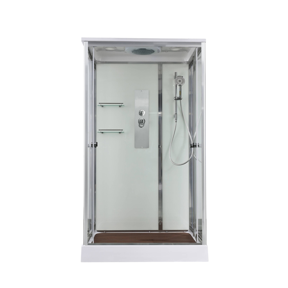 Душевая кабина AvaCan V2011 78247, 110 x 90 см, с крышей, поддон низкий, стекло прозрачное, профиль хром 