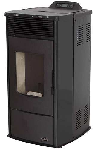 Пеллетная печь-камин Tim Sistem Rittium 7 ceramic ( 6KW) черная 