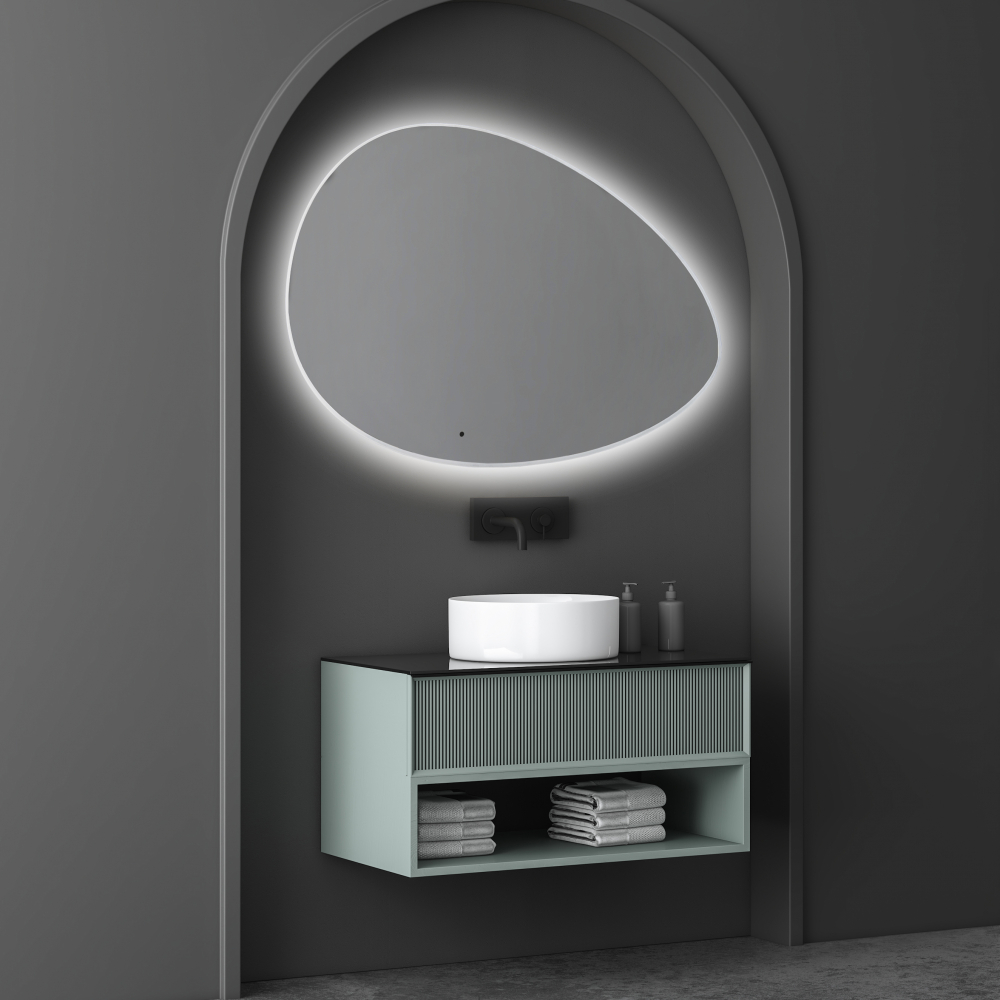 Зеркало Abber Kontur AG6301SCL-1.2, 120 см, с подсветкой, с датчиком движения, белый 