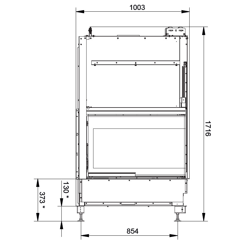 Каминная топка Palazzetti Ecomonoblocco WT 78R N12 