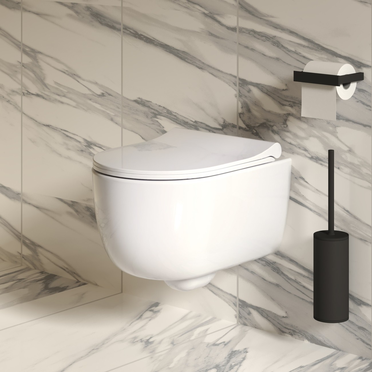 Унитаз Abner 103T20001R (545*360*330) БЕЛЫЙ подвесной БЕЗОБОДКОВЫЙ, 1 место 
