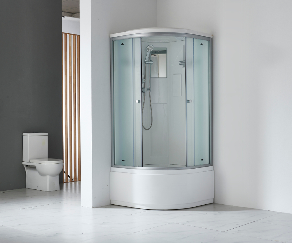 Душевой бокс Timo Standart T-5590, 90 x 90 см, c крышей, высокий поддон, стекла прозрачные, профиль хром 