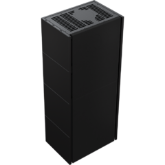 Каминокомплект SIMPLE Box черный/белый с топкой BS, левый угол 