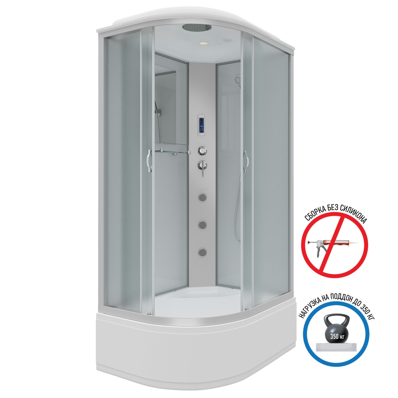 Душевая кабина Niagara Classic NG-2310-14RF (120х80х215) высокий поддон(40см),стекло матовое,4 места 