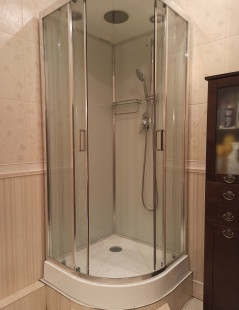 Душевая кабина Frank F410 Brilliant, 110 х 110 см, низкий поддон, стекла прозрачные, профиль хром, 159009 