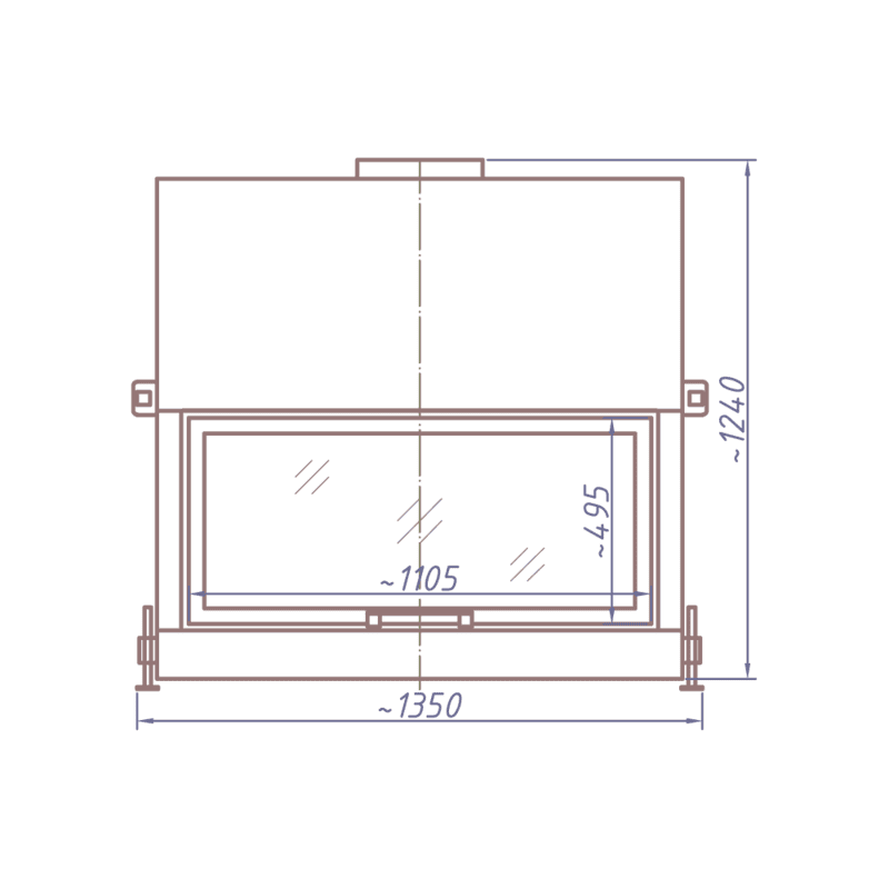 Каминная топка STAV DHF 1300G 