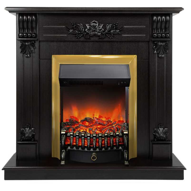 Камин RealFlame Ottawa DN с очагом Fobos Lux Brass 