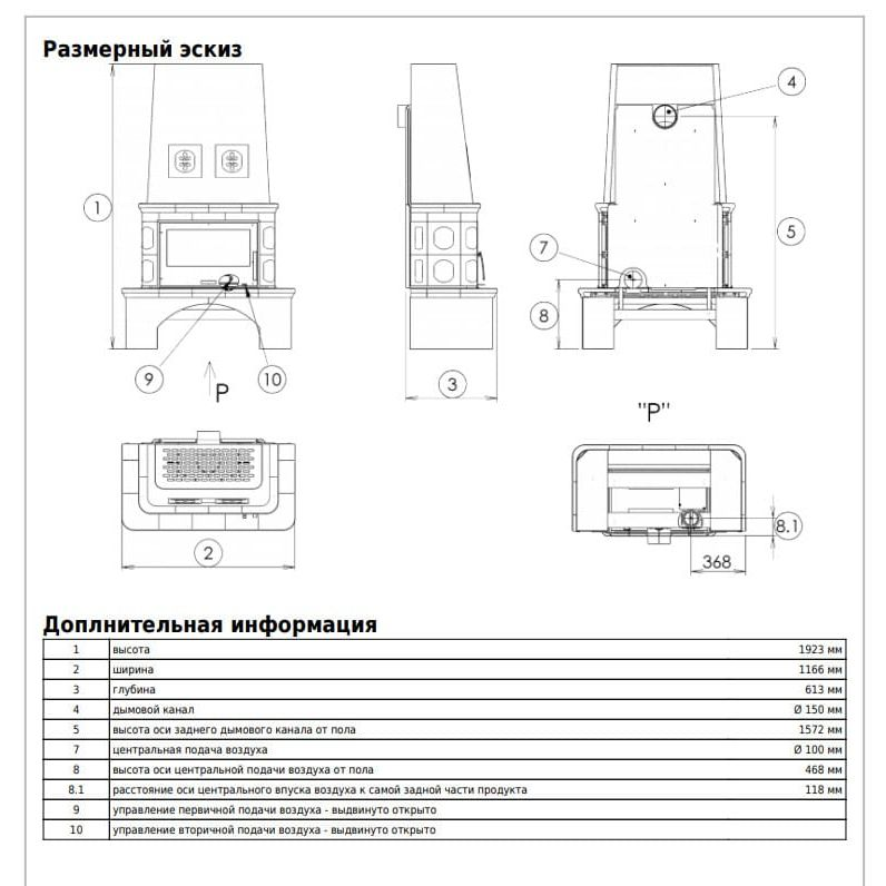 Печь камин ABX Laponie II OX кафельная песчаная 