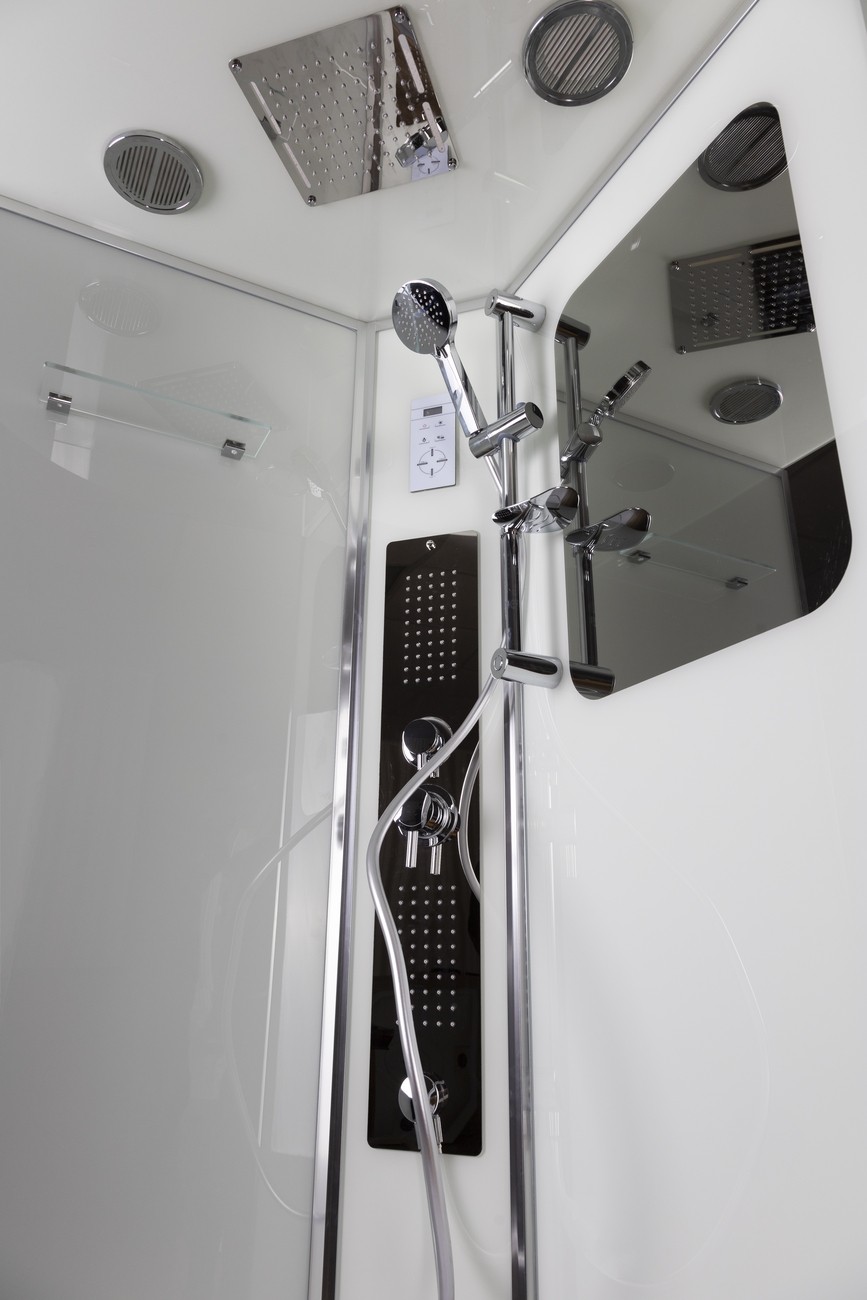 Душевая кабина Niagara Premium NG-6002-01G (100х100х210) низкий поддон(16 см),стекло прозрачное,4 места 