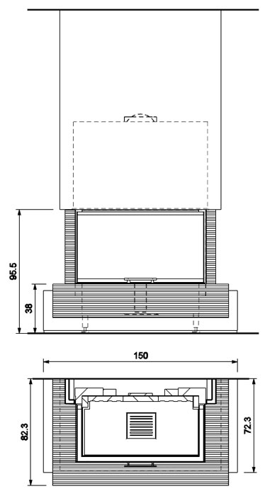 Облицовка CANNES Wenge, под SF 100 3D (Palazzetti) 