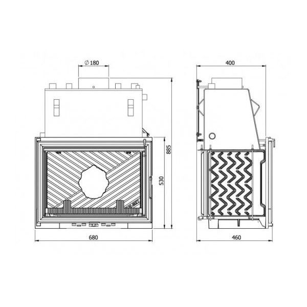 Каминная топка KawMet W11 CO 