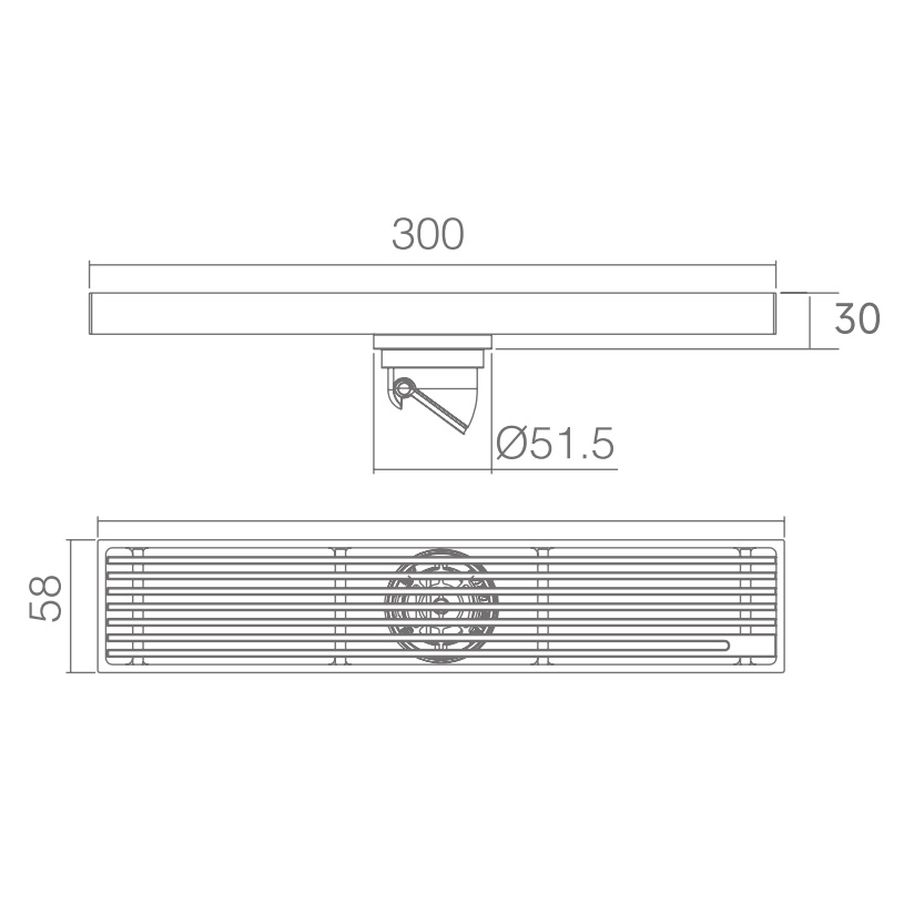 Душевой лоток ABBER AE79B300NG никель 