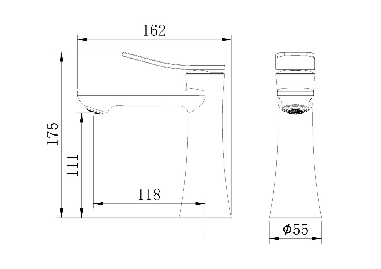 Смеситель для раковины Grossman Advans 510.K35.09.420 графит сатиновый,1 место 