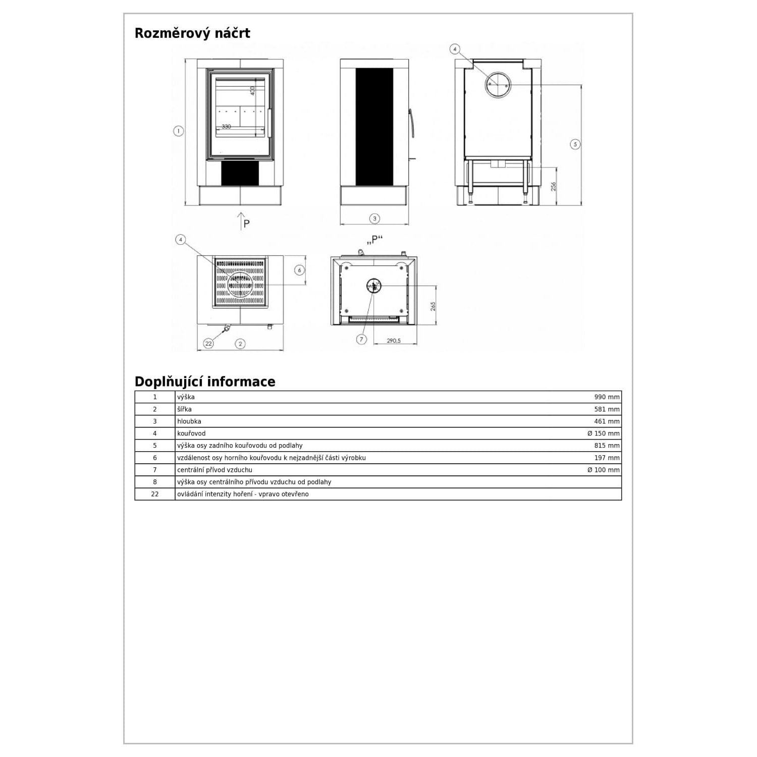 Печь камин ABX ISTRIE K 