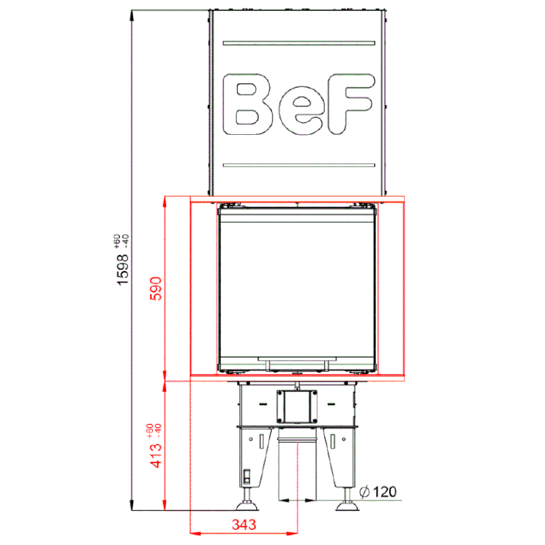 Каминная топка BeF Royal V8U 