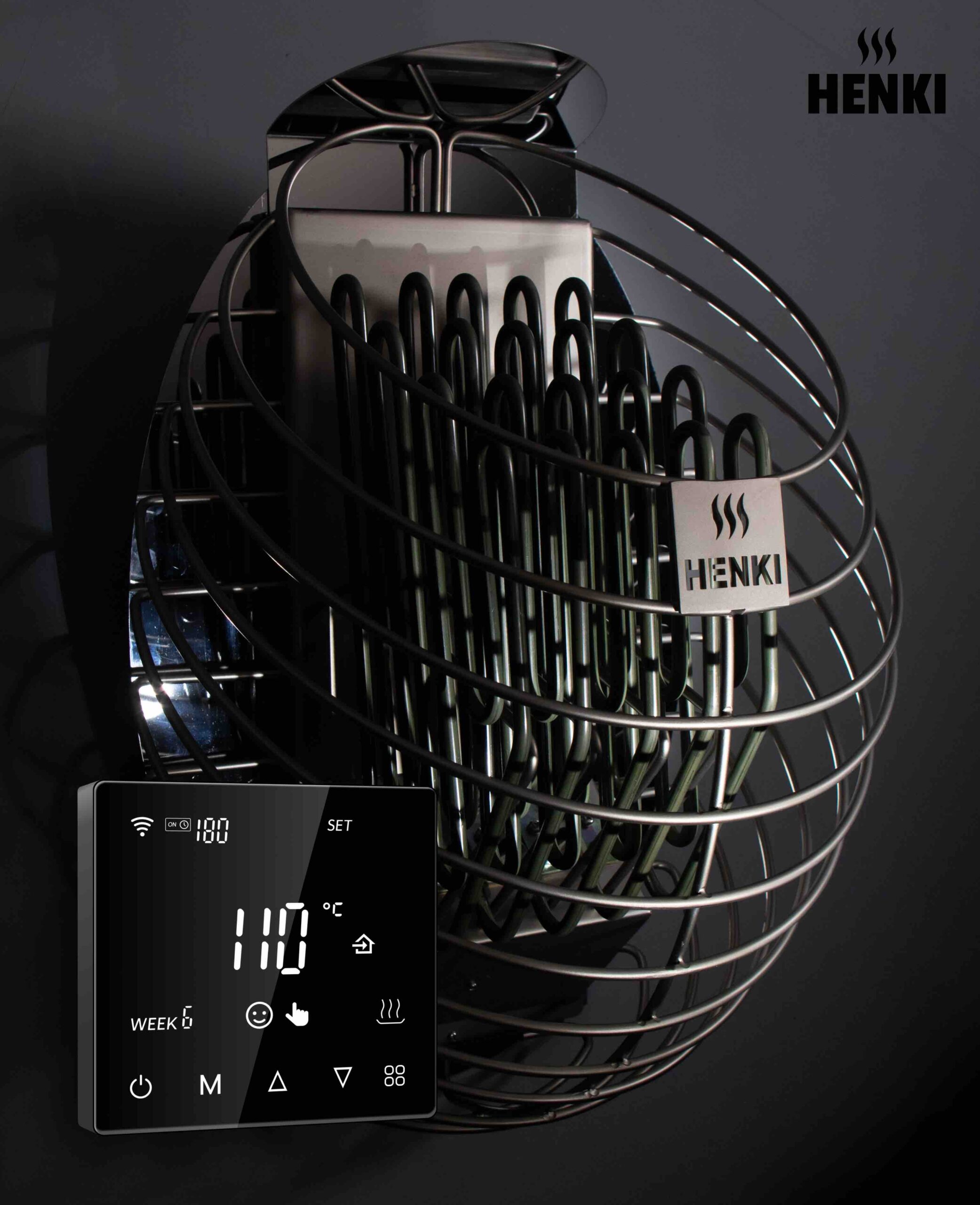 Электрическая печь Henki Nest 6 кВт, черная 