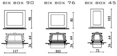 Облицовка Bix Box corten + топка Cristal 76 (EdilKamin) 