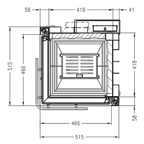Каминная топка SPARTHERM Mini 2LRh-51 чёрный шамот 