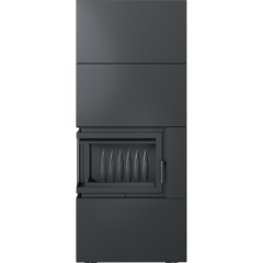 Каминокомплект SIMPLE Box черный/белый с топкой BS, левый угол 