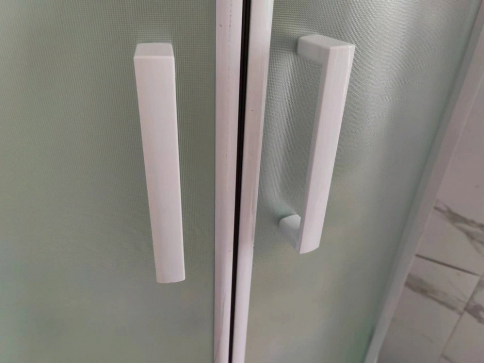Душевая кабина Frank F418L/R M White без крыши, 100 x 80 см, низкий поддон, стекла матовые, профиль белый, 20013/20015 