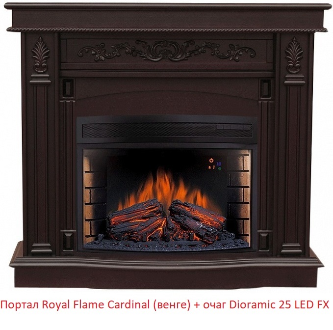 Портал Royal Flame Cardinal под очаг Dioramic 25 LED FX угловой 