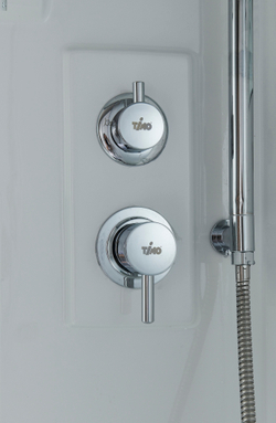 Душевой бокс Timo Standart T-5590, 90 x 90 см, c крышей, высокий поддон, стекла прозрачные, профиль хром 