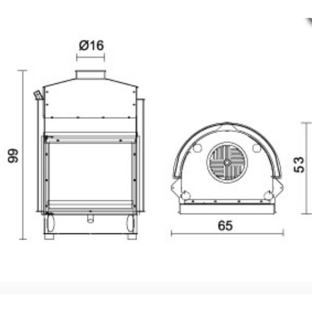 Камин EdilKamin QUADRO с топкой IDRO 30 