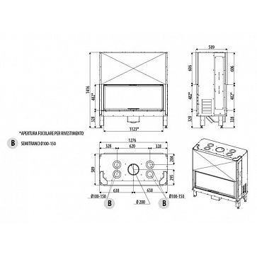 Каминная топка MCZ Plasma 95B Wood 