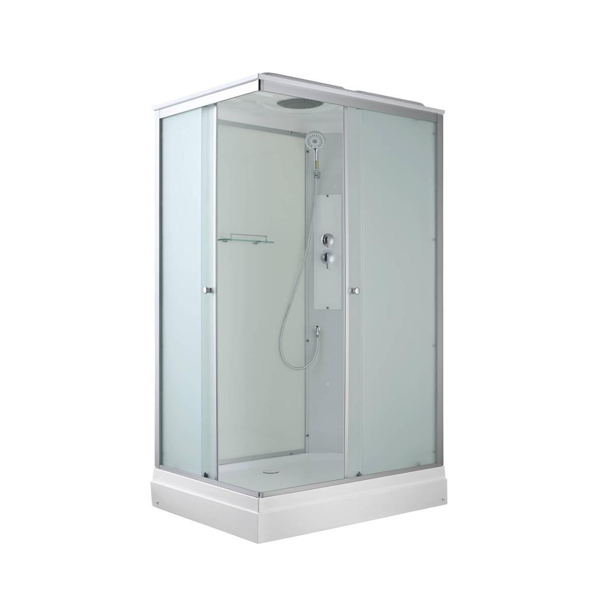 Душевая кабина Avacan CK2911 78349, 110 х 90 см, с крышей, поддон низкий, стекло матовое, профиль хром 