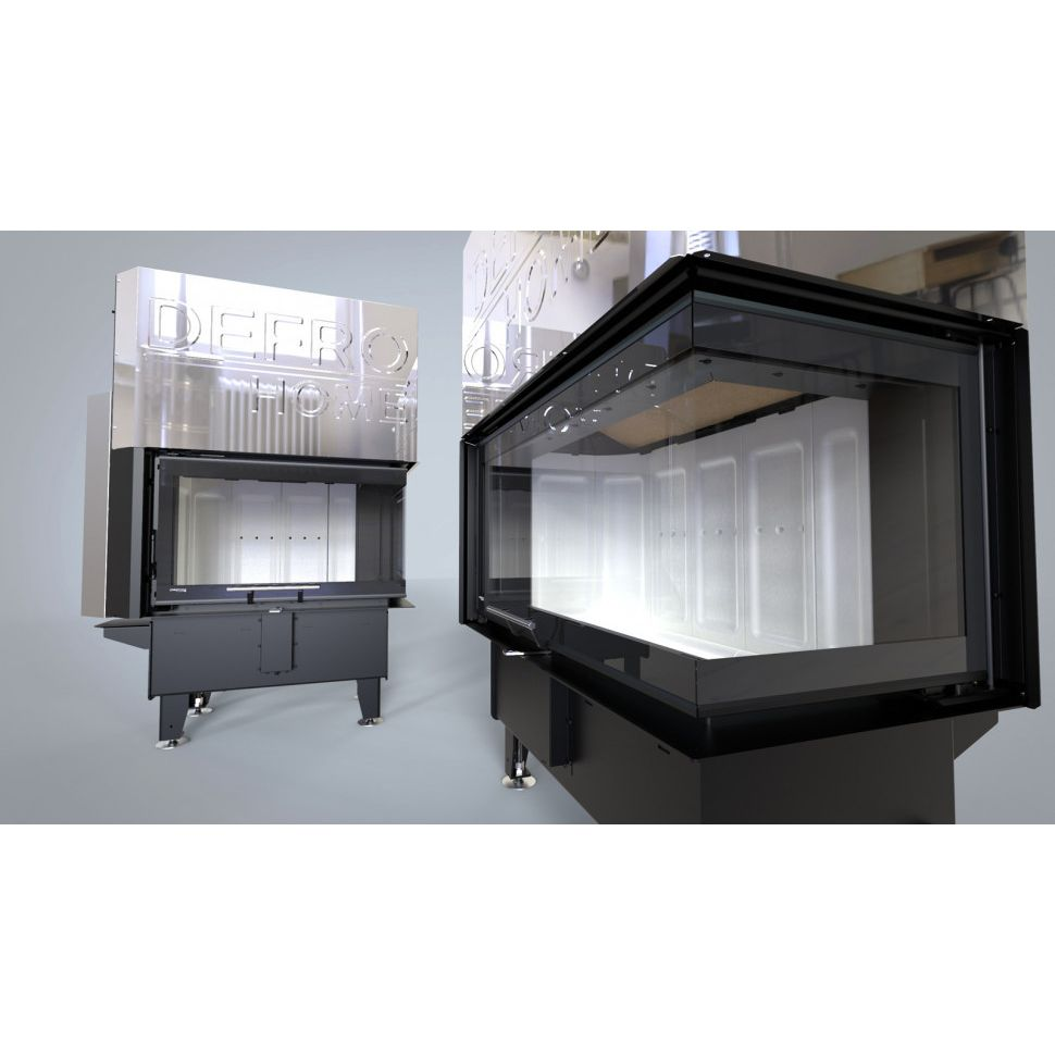 Каминная топка DEFRO HOME RIVA SM BP G SHORT 16кВт 756/478/500мм с водяным контуром гильотина 
