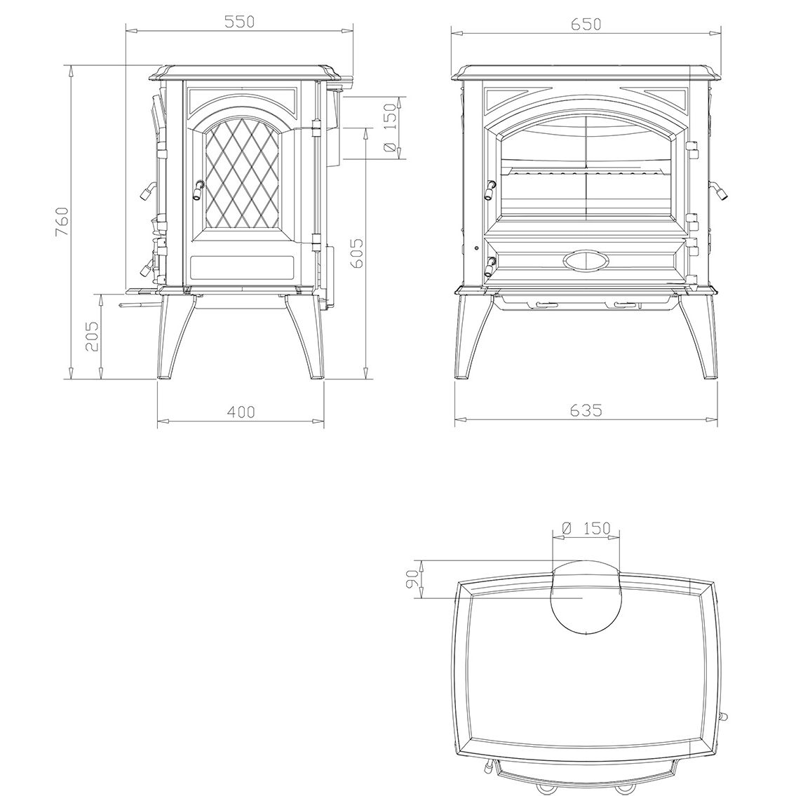 Печь Dovre 640CB/E8 