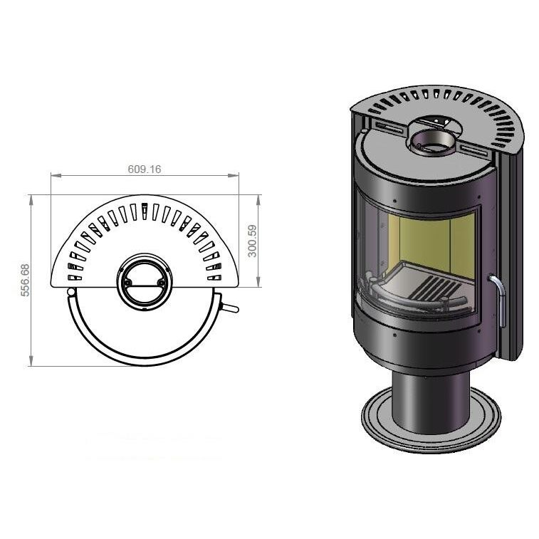 Печь камин EMBER Радмила 500 D 