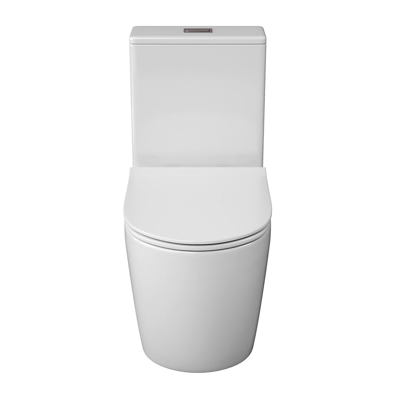 Унитаз напольный Grossman Classic GR-4484SQ (700х385х745) безободковый,белый,моноблок с тонкой крышкой,микролифт,смыв торнадо,1 мест 