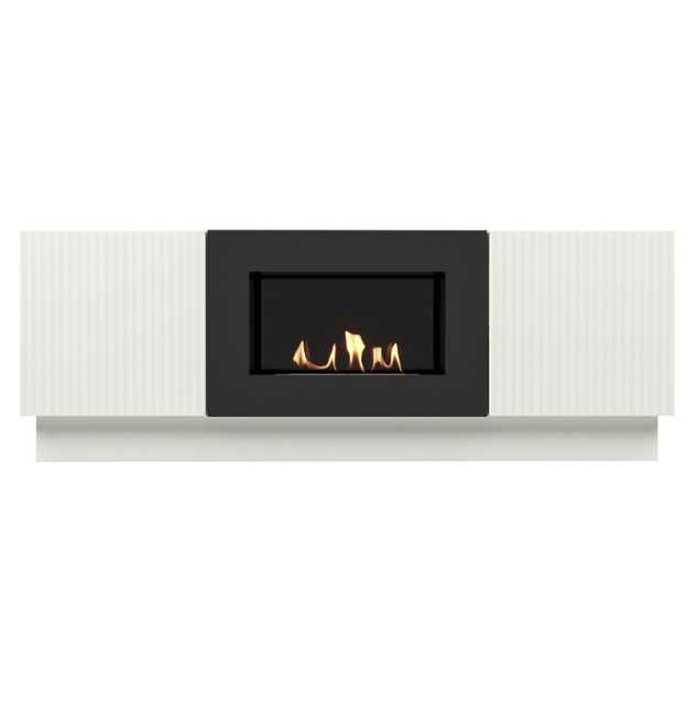 Тумба с биокамином Firelight BFP/P-1400L белая 