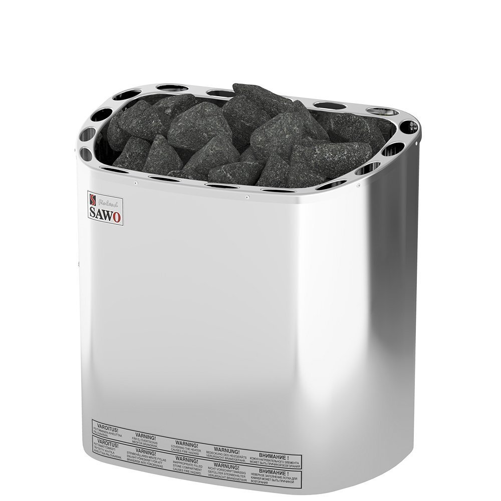 Электрическая печь SAWO SCANDIA SCA-60NS-Z (6 кВт, внутри оцинковка, снаружи нержавейка), выносной пульт (пульт и блок мощности докупаются отдельно) 
