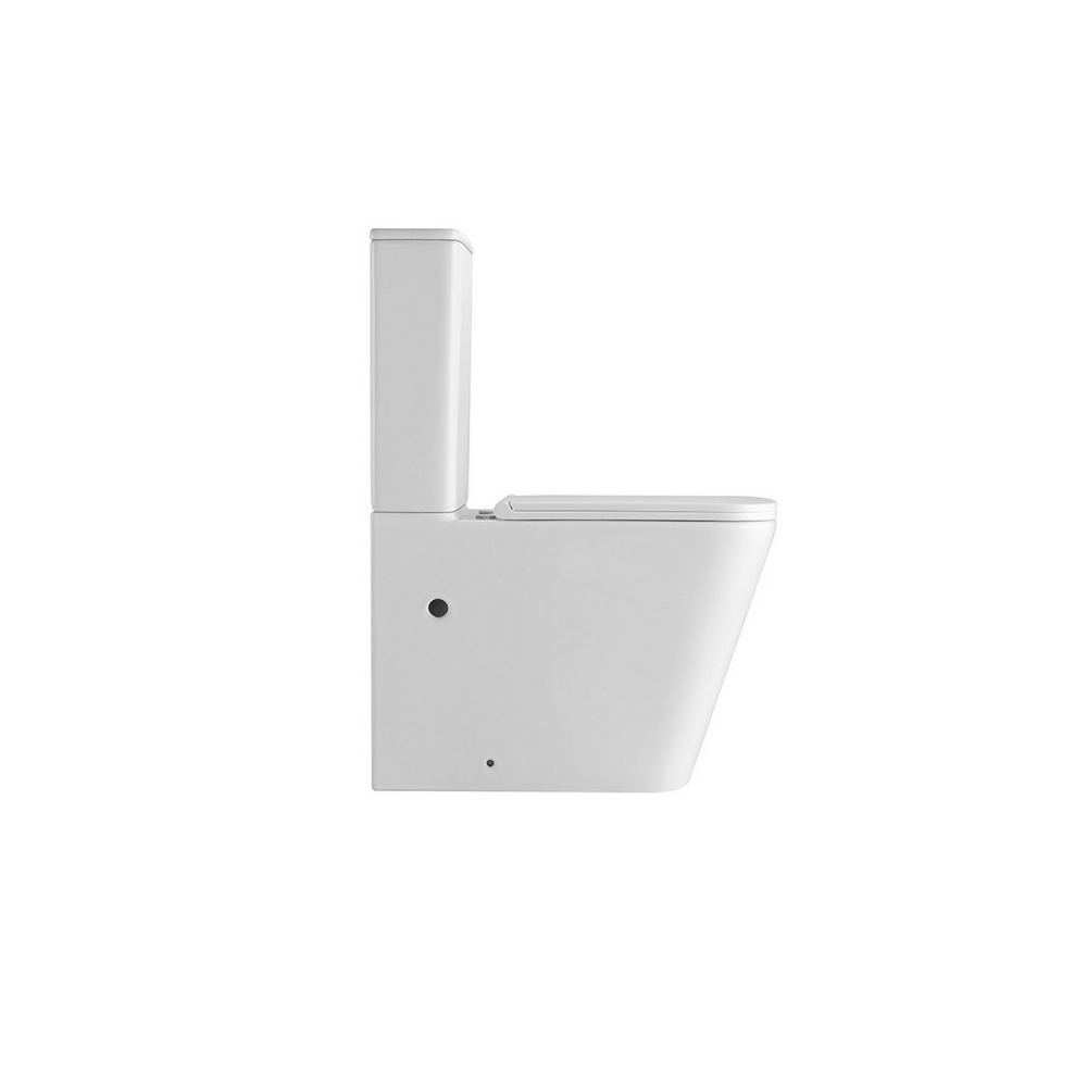 Унитаз-компакт Abber Rechteck AC1210T, безободковый, Торнадо, крышка-сиденье микролифт, белый 
