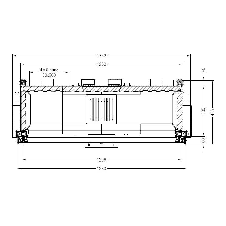 Каминная топка SPARTHERM Varia B-120h светлый шамот 