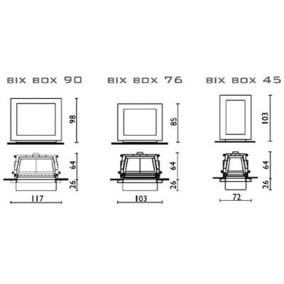 Камин EdilKamin BIX BOX 45 CORTEN С ТОПКОЙ CRISTAL 45 